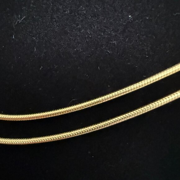 NWT J. Crew Double Layered Gold-Tone Snake Chain Necklace - Picture 3 of 9